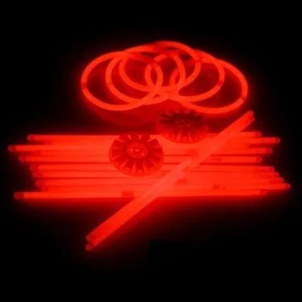 Glowarmbanden Rood 100st - Afbeelding 2